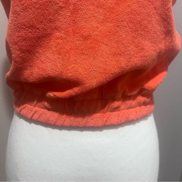 NWT Monrow women's Terry cloth Georgia Peach sleeveless tank top size xxs - Picture 6 of 11